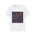 Vibrant Fireworks Seamless Pattern — Graphic Cotton T-Shirt — Front Graphic Print View