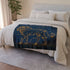 Firefly Constellation Forming Lion Shape — Plush Fleece Throw Blanket — Drape over Sofa & Bed Lifestyle View