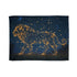Firefly Constellation Forming Lion Shape — Plush Fleece Throw Blanket — Full Spread Plush Fleece Artwork View