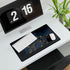 Firefly Constellation Forming Lion Shape — XXL Gaming Desk Mat — Gaming & Workspace Desk Setup View