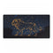 Firefly Constellation Forming Lion Shape — XXL Gaming Desk Mat — Full Top-Down Artwork View