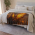 Firefly Wings Carrying Ghost Ship — 50×60 Plush Throw Blanket — 300 GSM Plush Coral Fleece Texture Close-Up