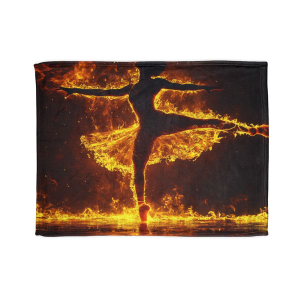 Firestorm in the Shape of a Dancer Plush Fleece Throw Blanket