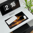Firestorm in the Shape of Dancer — XL & XXL Desk Mat — Gaming & Workspace Desk Setup View