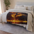 Firestorm in the Shape of Dancer — Plush Fleece Throw Blanket — Drape over Sofa & Bed Lifestyle View