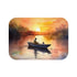 Fisherman Sunset — Non-Slip Bath Mat — Top-Down Velvet Microfibre Artwork View
