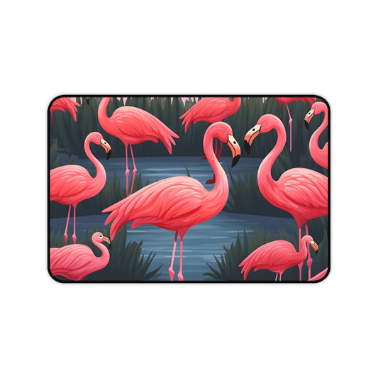 Flamingo Frenzy Desk Mat