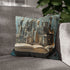 Floating Castle Made of Books — Double-Sided Cushion Cover — Sofa & Armchair Living Room Lifestyle View