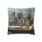 Floating Castle Made of Books — Double-Sided Cushion Cover — Front Double-Sided Cushion View