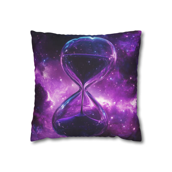 Floating Hourglass in Cosmic Nebula (Edition V) — Double-Sided Cushion Cover — Front Double-Sided Cushion View