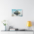 Floating Island Chained to Mountain — Stretched Canvas Wall Art — Living Room Wall Lifestyle View
