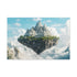 Floating Island Chained to Mountain — 24×16 Canvas Wall Art — Front Gallery-Wrapped Canvas View