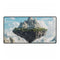 Floating Island Chained to Mountain — XL & XXL Desk Mat — Full Top-Down Artwork View