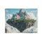 Floating Island Chained to Mountain — Plush Fleece Throw Blanket — Full Spread Plush Fleece Artwork View