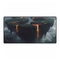 Floating Islands Orbiting Volcano — XXL Gaming Desk Mat — Full Top-Down Artwork View