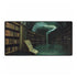 Floating Library under Time Vortex — XL & XXL Desk Mat — Full Top-Down Artwork View