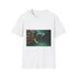 Floating Library under Time Vortex — Graphic Cotton T-Shirt — Front Graphic Print View