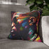 Floyd Mayweather Neon Watercolor (Edition II) — Double-Sided Cushion Cover — Sofa & Armchair Living Room Lifestyle View