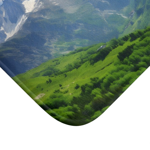 French Alps Luxury Memory Foam Bath Mat - Microfibre Texture Close-Up