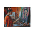 Frida Kahlo Painting in Her Studio, — Plush Fleece Throw Blanket — Full Spread Plush Fleece Artwork View