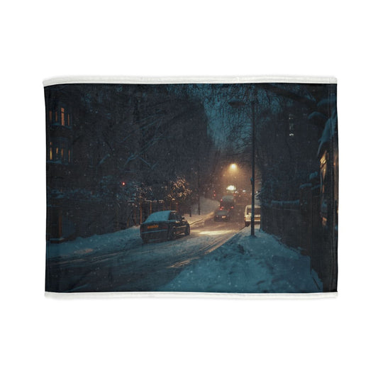 "Frosty London Night Bed Cover"