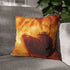 Frozen Ship Adrift in Firestorm — 40×40 Cushion Cover — Sofa & Armchair Living Room Lifestyle View