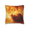 Frozen Ship Adrift in Firestorm — 40×40 Cushion Cover — Front 40×40 cm Square Cushion View
