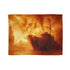 Frozen Ship Adrift in Firestorm — Plush Fleece Throw Blanket — Full Spread Plush Fleece Artwork View