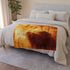 Frozen Ship Adrift in Firestorm — 50×60 Plush Throw Blanket — 300 GSM Plush Coral Fleece Texture Close-Up