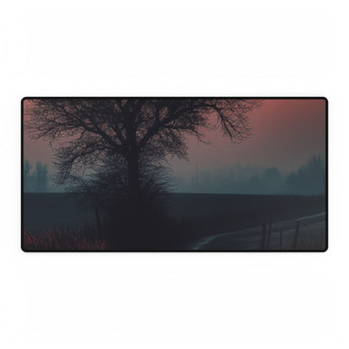 Moody Cinematic Mountain Dawn — XXL Gaming Desk Mat — Full Top-Down Artwork View
