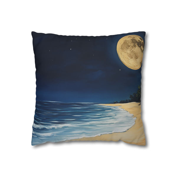 Full Moon Party Beach Night Full Moon Painting (Edition IX) — Double-Sided Cushion Cover — Front Double-Sided Cushion View
