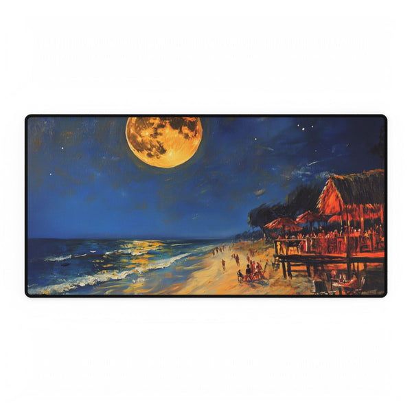 Tropical Beach Full Moon Night Party (Edition XI) — XXL Gaming Desk Mat — Full Top-Down Artwork View