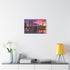 Futuristic Cityscape at Sunset (Edition IV) — 24×16 Canvas Wall Art — Living Room Wall Lifestyle View