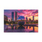 Futuristic Cityscape at Sunset (Edition IV) — 24×16 Canvas Wall Art — Front Gallery-Wrapped Canvas View