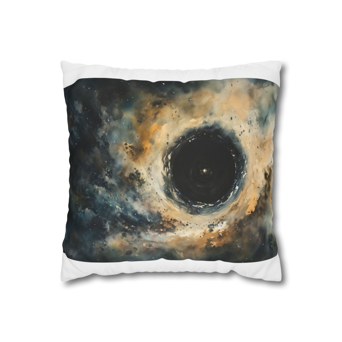 Galactic Dreams Pillowcase: Black Hole Watercolor