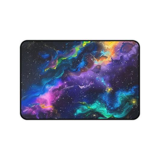 Galactic Neon Space Desk Mat