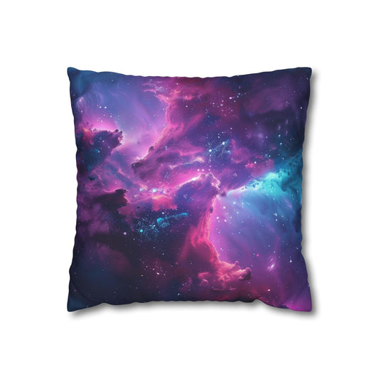 Galactic Neon Space Pillowcase: Dream in Colorful Cosmos