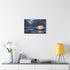Galaxy Unfolding from Lotus Flower — Stretched Canvas Wall Art — Living Room Wall Lifestyle View