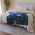 Garden of Floating Eyes under Aurora Plush Fleece Throw Blanket