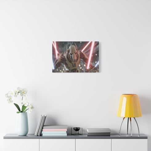 General Grievous with Four Lightsabers — Stretched Canvas Wall Art — Living Room Wall Lifestyle View
