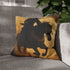 Genghis Khan on Horseback, Charging Acro — Double-Sided Cushion Cover — Sofa & Armchair Living Room Lifestyle View