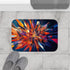 Geometric Starburst Explosion (Edition III) — 61×43 Memory Foam Bath Mat — Modern Bathroom Floor Lifestyle View