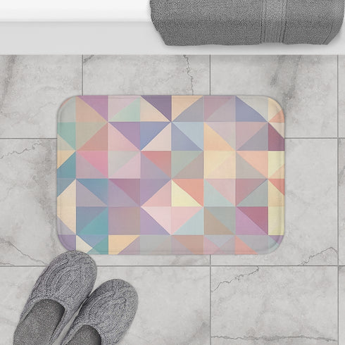 Geometrics Pattern Seamless (Edition IX) — 61×43 Memory Foam Bath Mat — Modern Bathroom Floor Lifestyle View