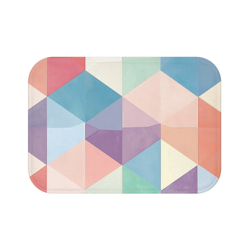 Geometrics Pattern Seamless — 61×43 Memory Foam Bath Mat — Top-Down Velvet Microfibre Artwork View