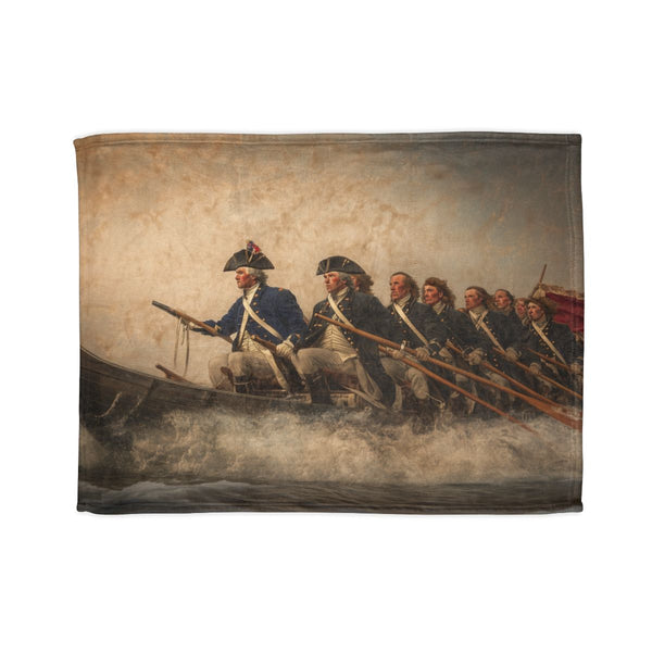 George Washington Crossing the Delaware — Plush Fleece Throw Blanket — Full Spread Plush Fleece Artwork View