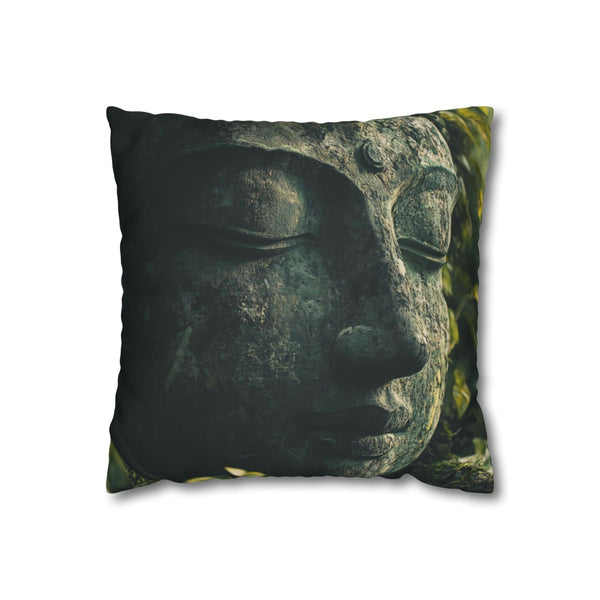 Giant Statue Awakening in Jungle Double-Sided Square Cushion Cover