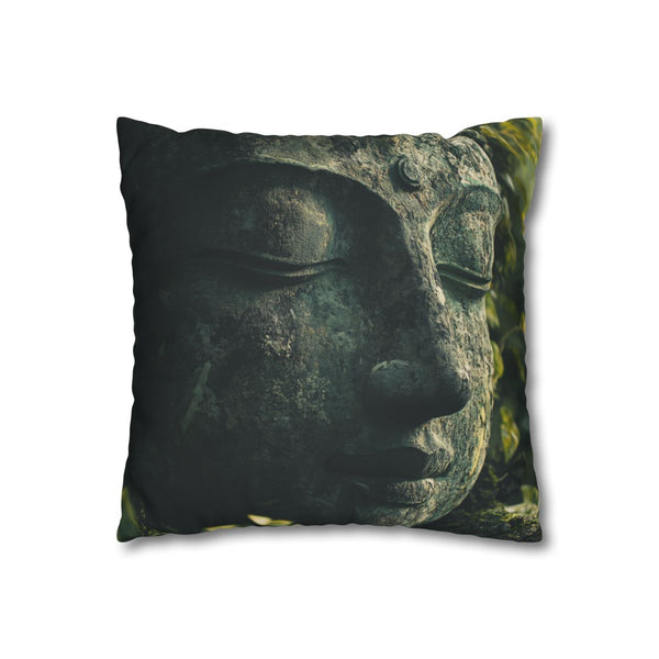 Giant Statue Awakening in Jungle Double-Sided Square Cushion Cover