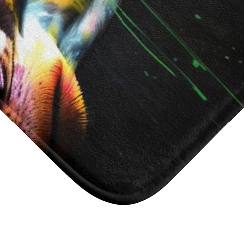Giraffe Watercolor — Non-Slip Bath Mat — Cushioned Memory Foam & Non-Slip Backing Detail