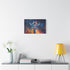 Giraffe with Nebula Skin — Stretched Canvas Wall Art — Living Room Wall Lifestyle View