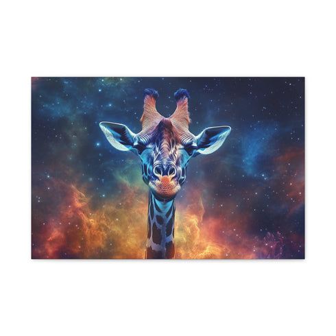 Giraffe with Nebula Skin — Canvas Wall Art — Front Gallery-Wrapped Canvas View
